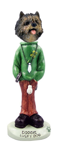 Brindle Cairn Terrier Lucky Doogie Collectible Dog Figurine