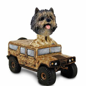 Brindle Cairn Terrier Hummer Doogie Collectible Dog Figurine