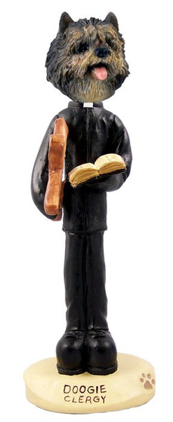 Brindle Cairn Terrier Clergy Doogie Collectible Dog Figurine