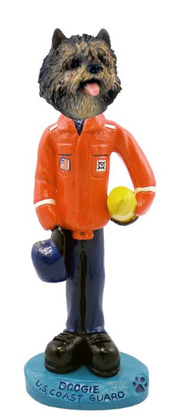Brindle Cairn Terrier U S Coast Guard Doogie Collectible Dog Figurine