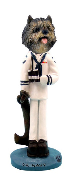 Brindle Cairn Terrier U S Navy Doogie Collectible Dog Figurine
