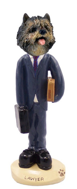 Brindle Cairn Terrier Lawyer Doogie Collectible Dog Figurine