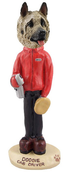 Fawn Akita Cab Driver Doogie Collectible Dog Figurine