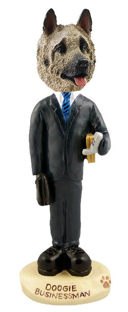 Fawn Akita Businessman Doogie Collectible Dog Figurine