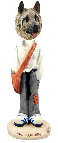 Fawn Akita Mail Carrier Doogie Collectible Dog Figurine