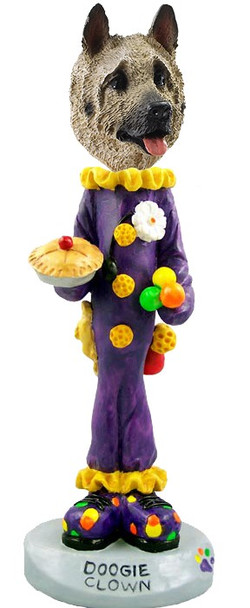 Fawn Akita Clown Doogie Collectible Dog Figurine