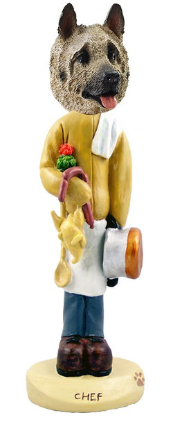 Fawn Akita Chef Doogie Collectible Dog Figurine