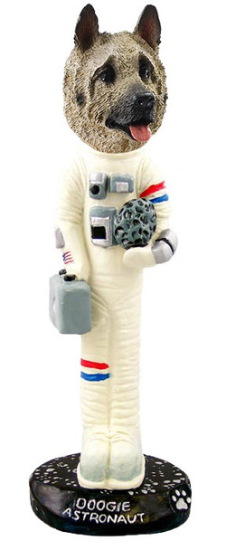 Fawn Akita Astronaut Doogie Collectible Dog Figurine