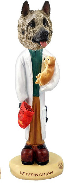 Fawn Akita Veterinarian Doogie Collectible Dog Figurine