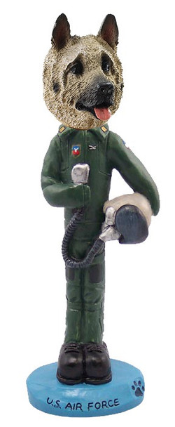 Fawn Akita U S Air Force Doogie Collectible Dog Figurine