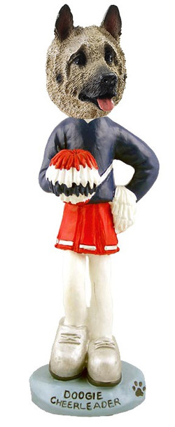 Fawn Akita Cheerleader Doogie Collectible Dog Figurine