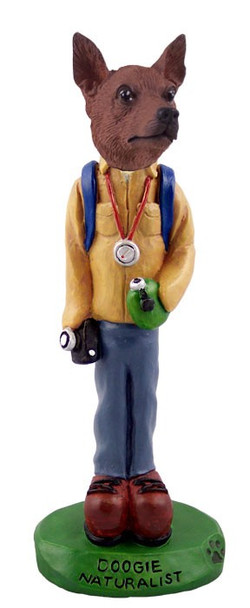 Red & Brown Miniature Pinscher Naturalist Doogie Collectible Dog Figurine