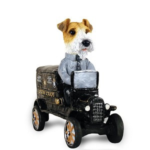 Red Wire Fox Terrier Paddy Wagon Doogie Collectible Dog Figurine