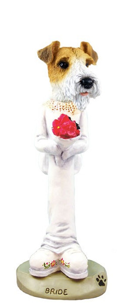Red Wire Fox Terrier Bride Doogie Collectible Dog Figurine