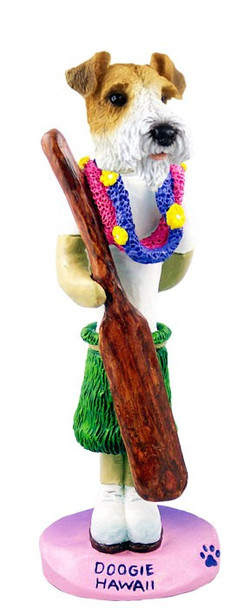 Red Wire Fox Terrier Hawaii Doogie Collectible Dog Figurine