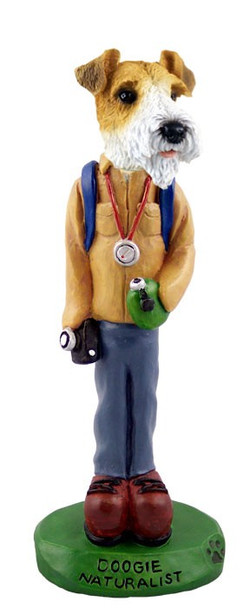 Red Wire Fox Terrier Naturalist Doogie Collectible Dog Figurine