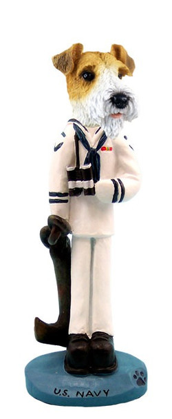 Red Wire Fox Terrier U S Navy Doogie Collectible Dog Figurine
