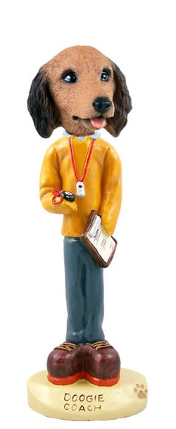 Longhaired Red Dachshund Coach Doogie Collectible Dog Figurine
