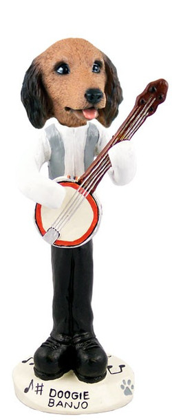 Longhaired Red Dachshund Banjo Doogie Collectible Dog Figurine