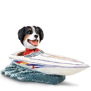 Bernese Mountain Dog Motorboat Doogie Collectible Dog Figurine