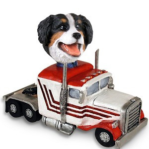 Bernese Mountain Dog Truck Tractor Doogie Collectible Dog Figurine