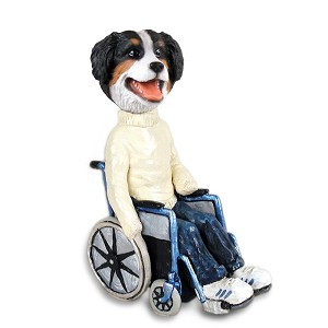 Bernese Mountain Dog Wheelchair Doogie Collectible Dog Figurine