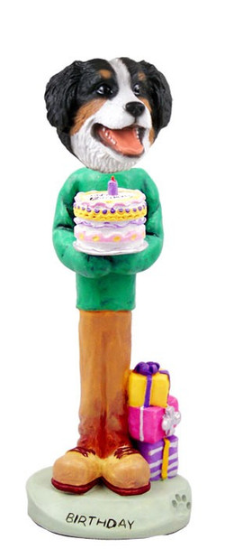 Bernese Mountain Dog Birthday Doogie Collectible Dog Figurine