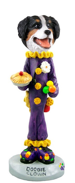 Bernese Mountain Dog Clown Doogie Collectible Dog Figurine
