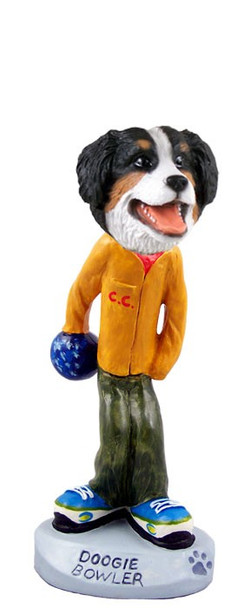Bernese Mountain Dog Bowler Doogie Collectible Dog Figurine