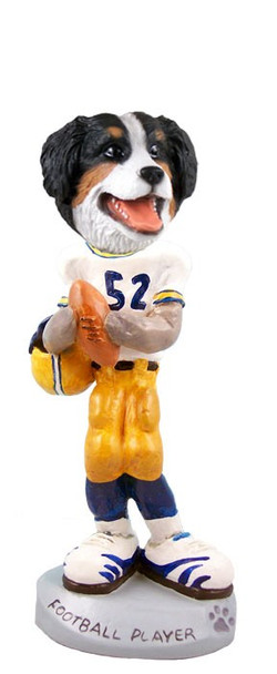Bernese Mountain Dog Football Player Doogie Collectible Dog Figurine