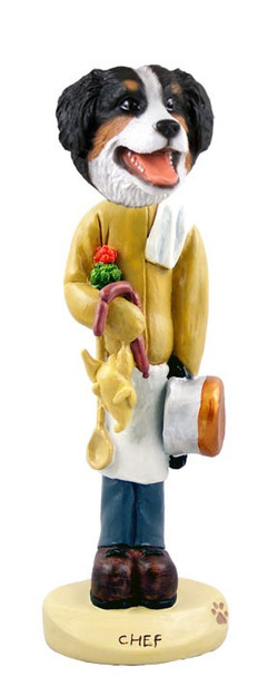 Bernese Mountain Dog Chef Doogie Collectible Dog Figurine