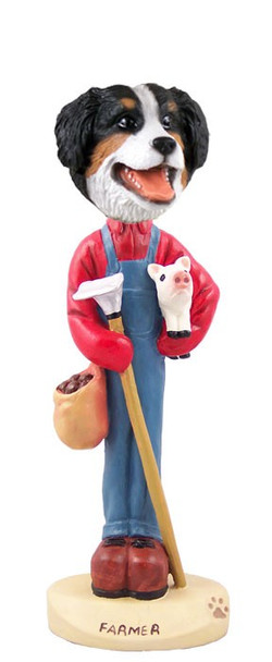 Bernese Mountain Dog Farmer Doogie Collectible Dog Figurine