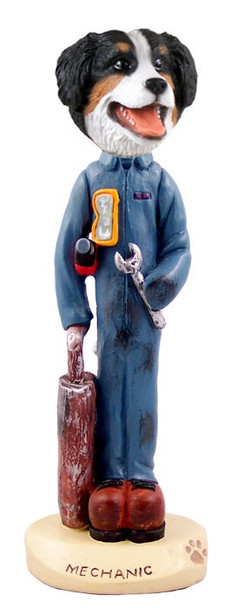 Bernese Mountain Dog Mechanic Doogie Collectible Dog Figurine
