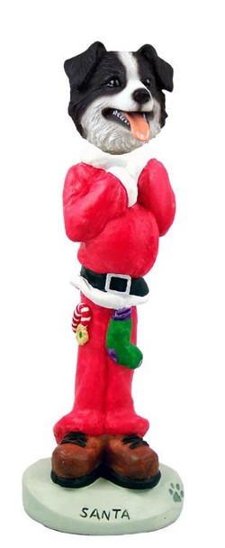 Border Collie Santa Doogie Collectible Dog Figurine