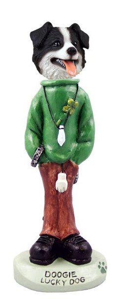 Border Collie Lucky Doogie Collectible Dog Figurine