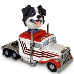 Border Collie Truck Tractor Doogie Collectible Dog Figurine