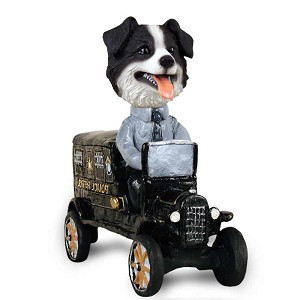 Border Collie Paddy Wagon Doogie Collectible Dog Figurine