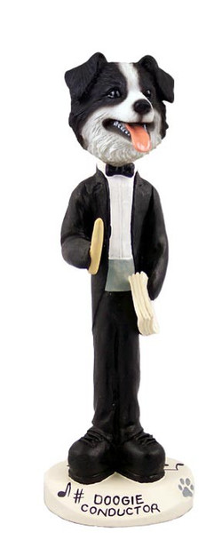 Border Collie Conductor Doogie Collectible Dog Figurine