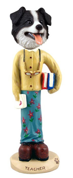 Border Collie Female Teacher Doogie Collectible Dog Figurine
