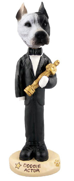 White Pit Bull Actor Doogie Collectible Dog Figurine