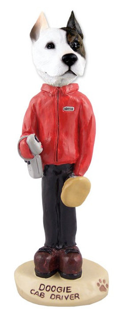 Pit Bull Terrier Cab Driver Doogie Collectible Dog Figurine
