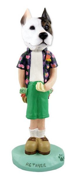 Pit Bull Terrier Retiree Doogie Collectible Dog Figurine
