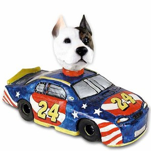 Pit Bull Terrier Race Car Doogie Collectible Dog Figurine