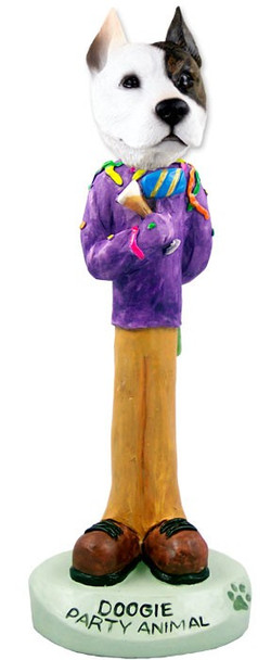 Pit Bull Terrier Party Animal Doogie Collectible Dog Figurine