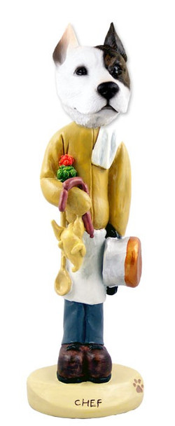 Pit Bull Terrier Chef Doogie Collectible Dog Figurine