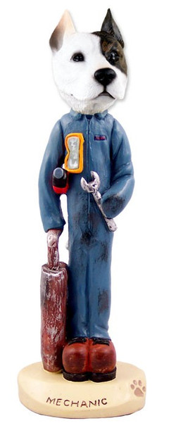 Pit Bull Terrier Mechanic Doogie Collectible Dog Figurine