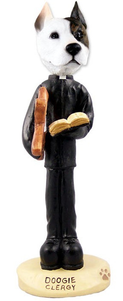 Pit Bull Terrier Clergy Doogie Collectible Dog Figurine