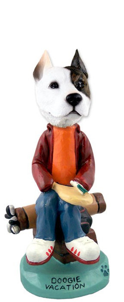 Pit Bull Terrier Vacation Doogie Collectible Dog Figurine