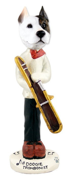 Pit Bull Terrier Trombonist Doogie Collectible Dog Figurine