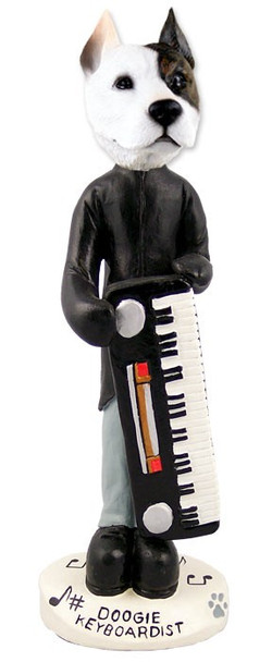 Pit Bull Terrier Keyboardist Doogie Collectible Dog Figurine